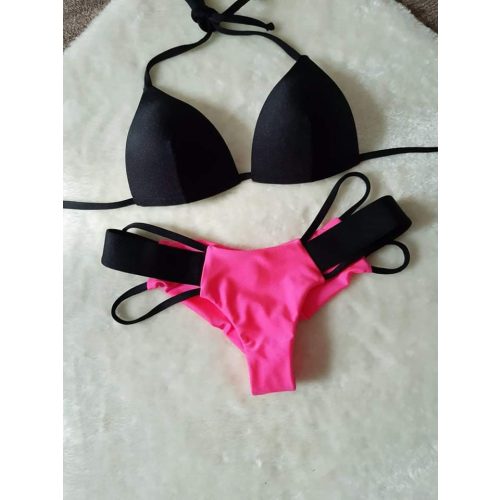 Bia Bikini szett - Fekete & pink