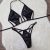 Betta Micro bikini szett fekete -bőr hatás