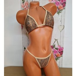 Dália Tangás  bikini Barna kígyó-mintás
