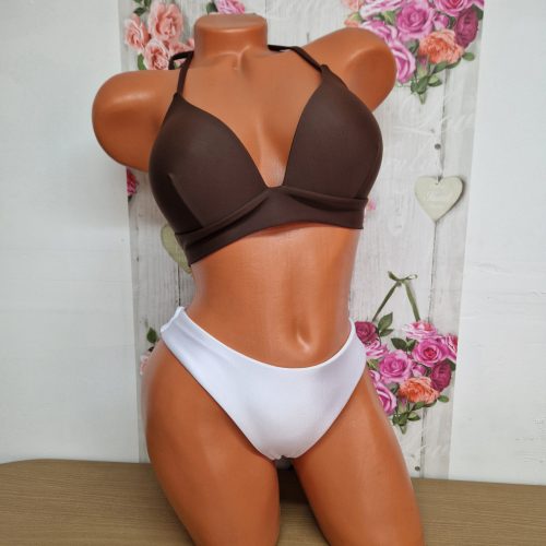 Felicia bikini fekete -brazil vastag-pántos  Barna -fehér