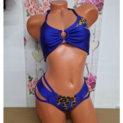 Kiara bikini szett Kék -Ocelot minta