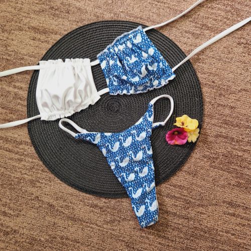 Tina Bikini szett - hattyú mintás