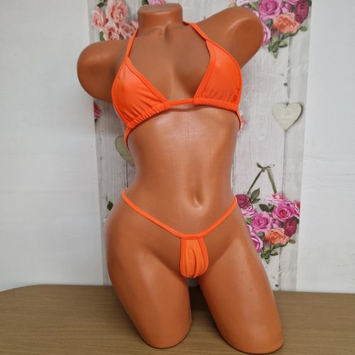 Zéna Micro bikini csepp tangával narancs