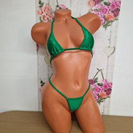 Zéna Micro bikini szett y tangás Sötét Zöld