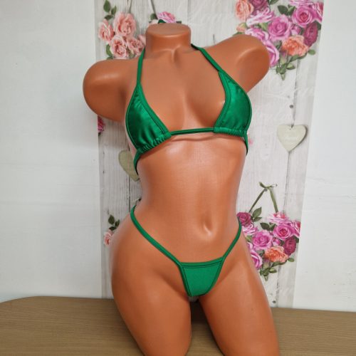 Zéna Micro bikini szett y tangás Sötét Zöld